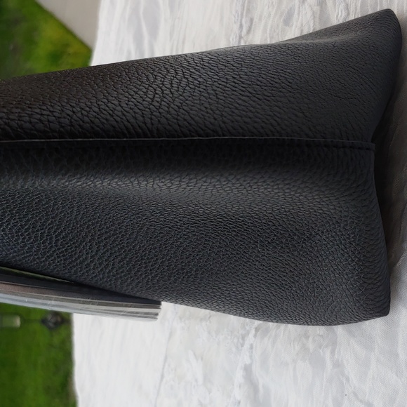 Victoria's Secret Black and Silver Synthetic Leather Tote - Picture 12 of 12